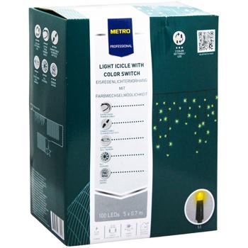 Гирлянда Metro Professional Сосулька с переключателем цвета 100LED 5м - купить, цены на - фото 3