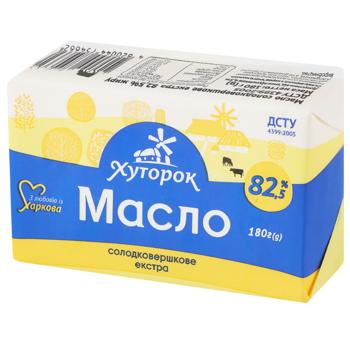 Масло Хуторок Экстра сладкосливочное 82,5% 180г - купить, цены на Чудо Маркет - фото 3
