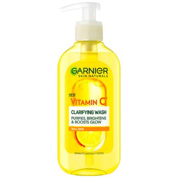 Гель для вмивання Garnier Skin Naturals з вітаміном С для тьмяної шкіри обличчя з ефектом сяяння та вирівнювання тону 200мл - купити, ціни на Таврія В - фото 1