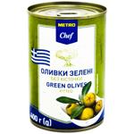Оливки зелені Metro Chef без кісточки 425мл