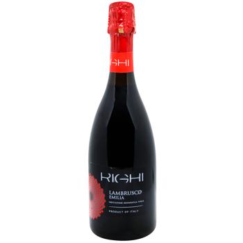Вино игристое Righi Lambrusco Emilia красное полусладкое 7,5% 0,75л