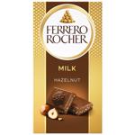 Шоколад молочный Ferrero Rocher с лесными орехами 90г