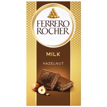 Шоколад молочний Ferrero Rocher з лісовими горіхами 90г - купити, ціни на Чудо Маркет - фото 1