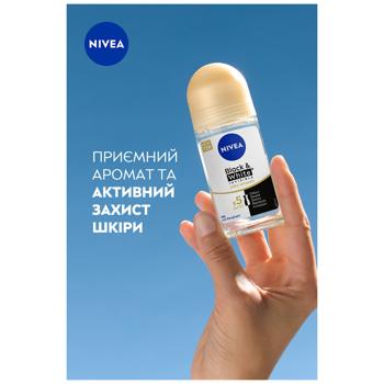 Антиперспірант кульковий Nivea Black&White Invisible Гладкий шовк 50мл - купити, ціни на КОСМОС - фото 3