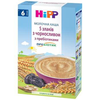 HiPP 5 Cereals Milk Porridge with Prunes and Probiotics 250g - buy, prices for Auchan - photo 2