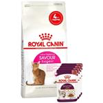 Набір корму Royal Canin Savour Exigent для вибагливих котів cухий 2кг + вологий 4шт х 85г