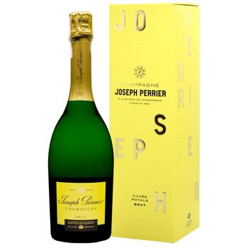 Шампанське Joseph Perrier Cuvee Royale  біле сухе 0,75л коробка - купити, ціни на AlcoHub - фото 1