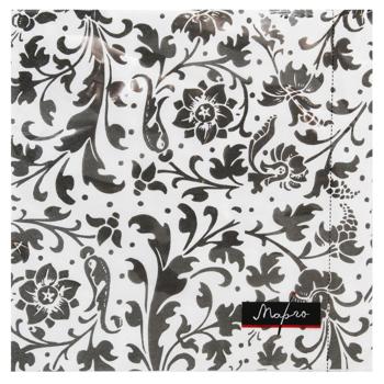 Салфетки Марго Зеленые цветы трехслойные 33*33см 18шт - купить, цены на NOVUS - фото 1