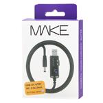 Кабель Make USB-DC 9/12V 1м чорний