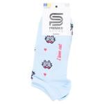 Шкарпетки Premier Socks жіночі ультракороткі Котики р.23-25 блакитний