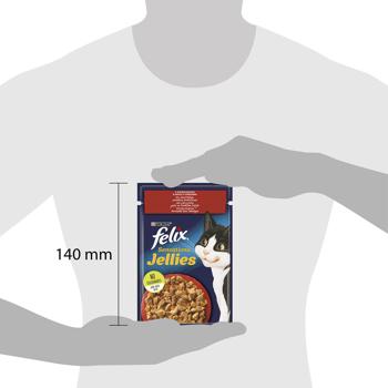 Felix Sensations Jellies Wet Food with Beef and Tomatoes for Cats 85g - buy, prices for COSMOS - photo 3