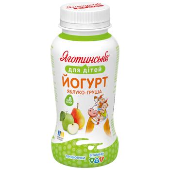 Йогурт Яготинське для дітей Яблуко-груша 1,5% 185г - купити, ціни на NOVUS - фото 1