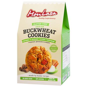 Печенье Mon Lasa из зеленой гречки с яблоком 120г - купить, цены на Grono - фото 1