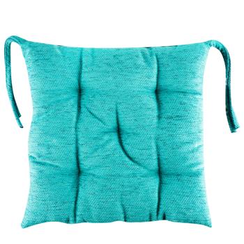 Provence Chenilla Turquoise Pillow for Chair 40x40cm - buy, prices for COSMOS - photo 1