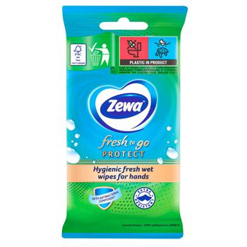 Салфетки влажные Zewa fresh protect 10шт - купить, цены на Восторг - фото 1