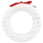 White Circle with Beads 21.5cm