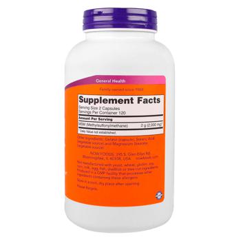 Now Foods MSM Methylsulfonylmethane 1000mg 240 capsules - buy, prices for Biotus - photo 2