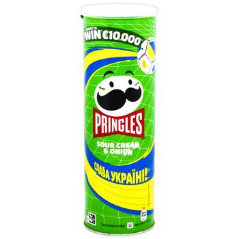 Чипсы Pringles картофельные со вкусом сметаны и лука 165г - купить, цены на Чудо Маркет - фото 2