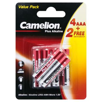 Батарейки Camelion Plus Alkaline ААА 6шт - купить, цены на ЕКО Маркет - фото 1