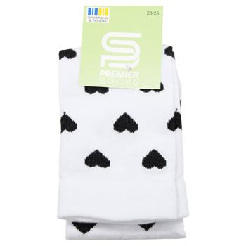 Premier Socks Small Hearts Teenage Knee Highs s.23-25 White - buy, prices for EKO Market - photo 1
