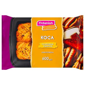 Виріб борошняний Danish Коса з кленовим сиропом заморожена 600г - купити, ціни на КОСМОС - фото 1