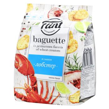Сухарики Flint Baguette пшеничні зі смаком лобстера 110г - купити, ціни на Ідеал - фото 1