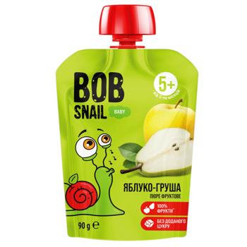 Пюре детское Snail Bob яблоко-груша 90г
