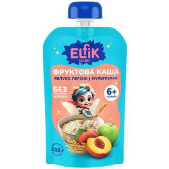 Elfik Magic Apple-Peach and Multigrain Fruit Porridge from 6 months 110g - buy, prices for NOVUS - photo 1