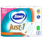 Туалетний папір Zewa Just 1 білий 5-шаровий 6шт