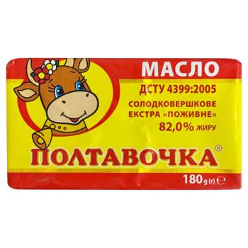 Poltavochka Pozhivne Extra Sweet Cream Butter 82% 180g - buy, prices for Tavria V - photo 1