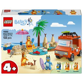 Конструктор Lego Bluey Пляж и семейная поездка на автомобиле Блуи 11202