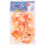Креветки Karolina вареные очищенные с хвостами замороженные 200г