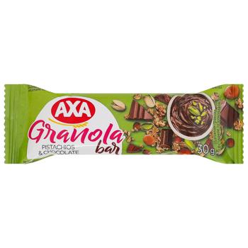 Axa Pistachio and Chocolate Granola Bar 30g - buy, prices for NOVUS - photo 1