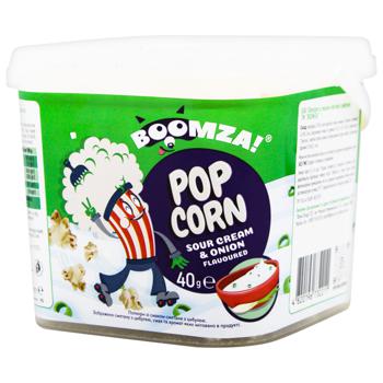 Boomza! Popcorn with Sour Cream and Onion Flavor 40g - buy, prices for Auchan - photo 1