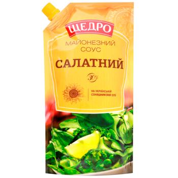 Соус майонезний Щедро Салатний 30% 500г дой/п