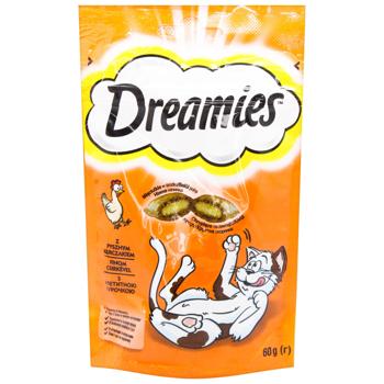 Ласощі для котів Dreamies з куркою 60г - купити, ціни на MasterZoo - фото 1