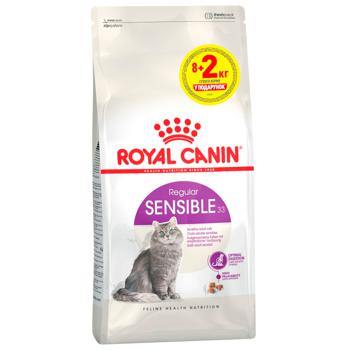 Корм сухий Royal Canin Sensible 33 з домашньою птицею для дорослих котів з чутливим травленням 8+2кг - купити, ціни на MasterZoo - фото 1