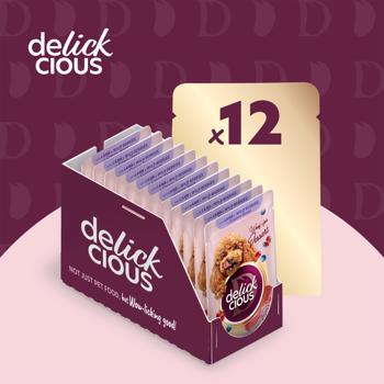 Корм вологий Delickcious Пластівці з ягням та лісовими ягодами для собак 80г - купити, ціни на MasterZoo - фото 4
