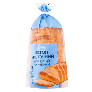 Novus Milk Sliced Long Loaf 450g - buy, prices for NOVUS - photo 1