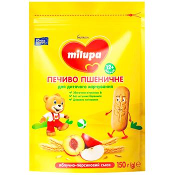 Milupa Baby Wheat Cookies with Apple-Peach from 12 months 150g - buy, prices for Vostorg - photo 1