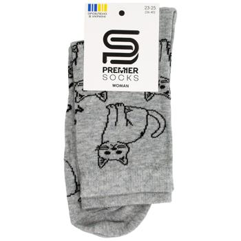 Premier Socks Cats Women's Classic Socks s.23-25 Grey