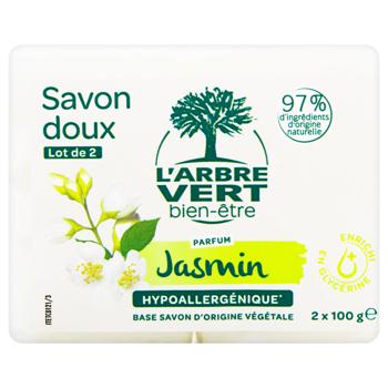 L'Arbre Vert Savon Doux Soap with Jasmine Extract 100g x 2pcs - buy, prices for METRO - photo 3