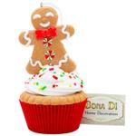 Подвеска декоративная Bona Di Пряничный человечек на капкейке 6,5х6,5х12см
