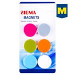 Sigma Colored Magnets 3.2cm 6pcs