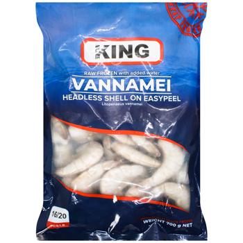 King Vannamei Frozen Headless Shell on Shrimp 16/20 700g - buy, prices for METRO - photo 1