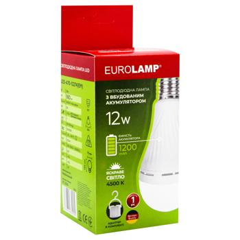 Лампа Eurolamp LED з акумулятором A70 E27 4500K 12Вт - купити, ціни на ЕКО Маркет - фото 2