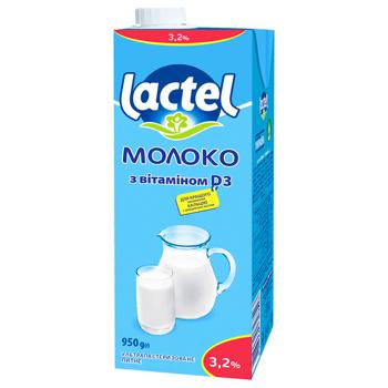 Lactel Ultra-pasteurized Milk with Vitamin D3 3.2% 950g - buy, prices for EKO Market - photo 1