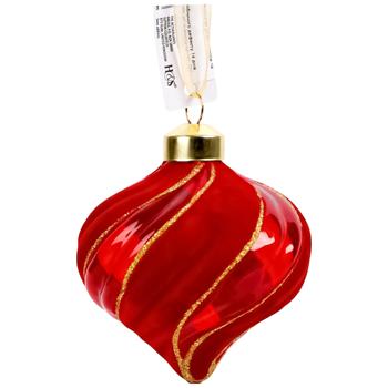 Украшение елочное Koopman 8-12,5см красный в ассортименте