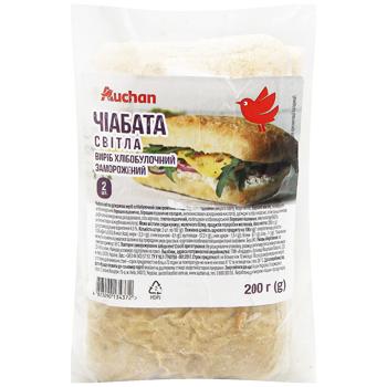 Чиабата Auchan светлая замороженная 100г х 2шт - купить, цены на Auchan - фото 1