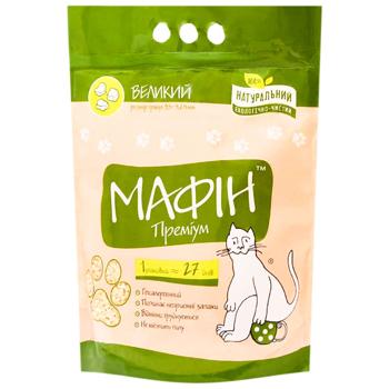 Наполнитель гигиенический Мафин Премиум для котов бентонитовый большой 4кг - купить, цены на MasterZoo - фото 1
